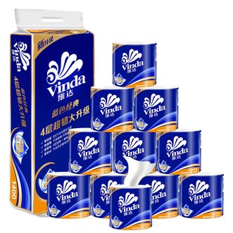 维达  实惠装V4069有芯卷筒纸4层140g*10卷