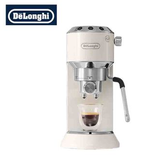 德龙/Delonghi  咖啡机 意式半自动 家用咖啡机 金属机身 稳定15Bar泵压高端 EC885 .CR奶油色