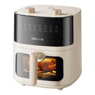 小熊/Bear  空气炸锅免翻面全自动6L大容量可视多用途锅QZG-E16H3