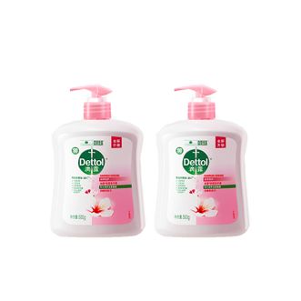 滴露/Dettol  洗手液 有效抑菌99.9% 儿童宝宝健康洗手液泡泡 易冲洗 呵护全家 滋润倍护500g*2瓶