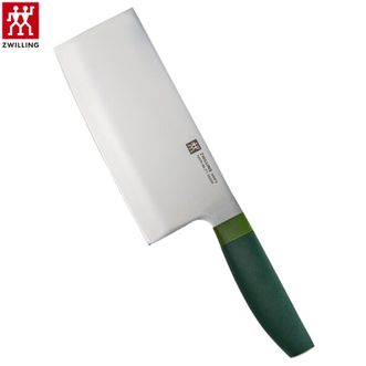 双立人  切菜刀水果刀厨具家用切片刀熟食刀单刀厨房用具中片刀-青柠绿
