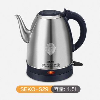 新功/Seko  电热水壶长嘴烧水壶家用304不锈钢加厚电水壶大容量自动断电S29-1.5L