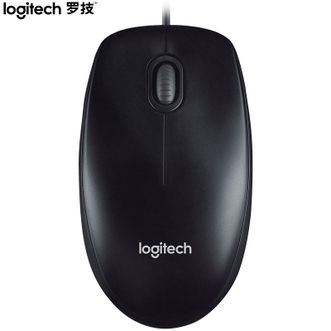 罗技（Logitech）M90有线光电鼠标、电脑笔记本家用鼠标、左右手通用对称鼠标