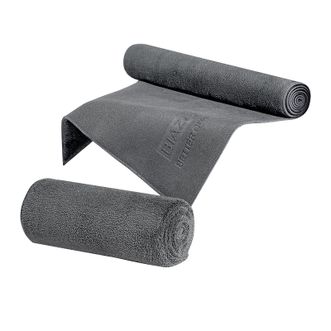 毕亚兹/Biaze  麂皮绒洗车毛巾 专用擦车抹布车用毛巾 高密度纤维吸水不留痕抹30*40两条装