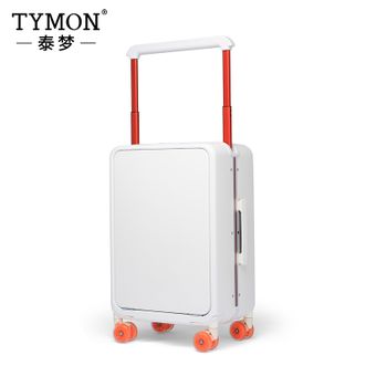 TYMON  泰梦前开盖多功能行李箱宽拉杆灌注轮大容量旅行箱时尚铝框登机箱 20英寸 极光T62 TM-1962