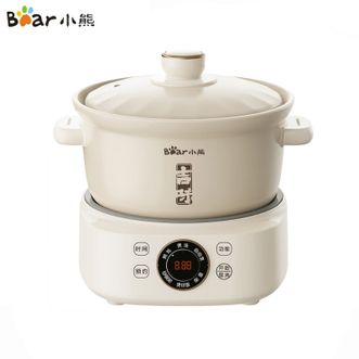 小熊/Bear  多用能电炖锅DSG-D30S1【白色】 电火锅 电煮锅家用3L 定时炖汤锅 煲汤锅 煮粥锅 炖肉锅