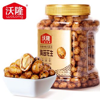 沃隆（wolong）  海苔鱼皮花生480g 零食炒货零食休闲小吃