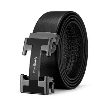 皮尔卡丹/Pierre Cardin  皮带男士真皮自动扣真皮裤腰带百搭W42814441-6A（120cm）