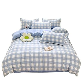 洁丽雅/Grace  亲肤四件套 床上用品被单学生宿舍床单枕套被套200*230cm CP1460凯利