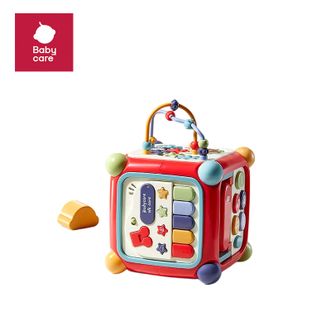 babycare  宝宝玩具 益智探索 学习六面盒 （光珊红）