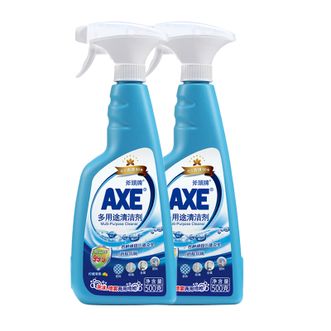 斧頭牌  厨房去油污瓷砖不锈钢去污垢 顽固污渍克星 去水渍 去油渍 去色渍  多用途清洁剂 除霉 防霉 防锈渍 500g*2 瓶 柠檬