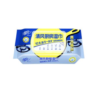 清风  25片厨房湿纸巾BWB25KE*4包