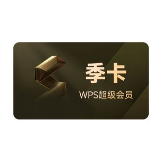 WPS  新超级会员基础套餐季卡