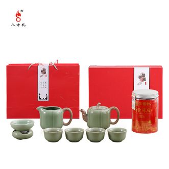 八方礼  龙泉官窑福运连连茶具组合