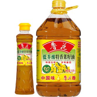 鲁花  A组合5L+380ml低芥酸特香菜籽油