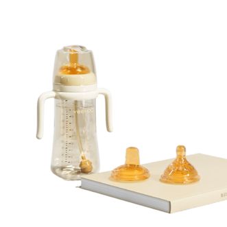 英氏（YEEHOO）  一杯三嘴PPSU水杯 米白色