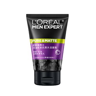 欧莱雅（LOREAL）  男士专用控油洁面乳膏100ml祛痘去角质净毛孔洗面奶护肤品