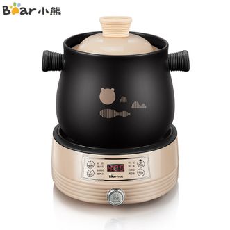 小熊/Bear  电砂锅养生煮粥快速焖炖锅分体式高温陶瓷双锅（汤锅&焖锅4L+2L）
