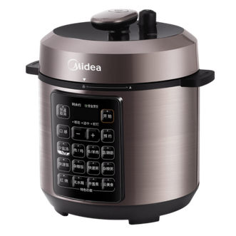 美的/Midea  深汤系列电压力锅 5L家用0涂层钢胆高压锅大屏触控智能预约双胆电饭煲MY-E5924G