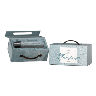 格沵/germ  内外纯钛保温杯温显水杯养生焖茶杯商务杯 罗马柱钛杯 500ML星际蓝 GE-25AW-B144