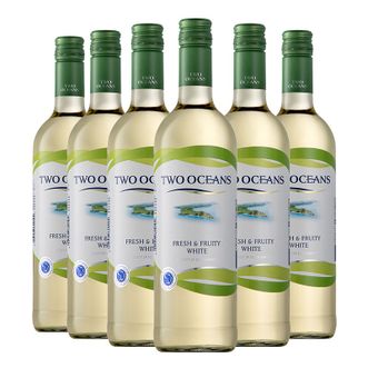 TWOOCEANS【南非双洋清爽果香】干白葡萄酒750ml*6瓶整箱装