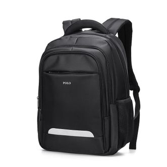 Polo  双肩包  笔记本电脑包  商务背包  潮流简约书包  091111  黑色