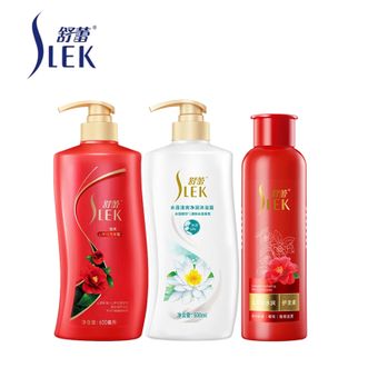 舒蕾/Slek  山茶花洗护沐三件套1.7L    洗发水沐浴露护发素套装