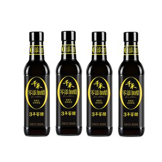 千禾 醋 窖醋3年 五粮酿造醋古法窖藏陈醋饺子醋 500ml*4瓶
