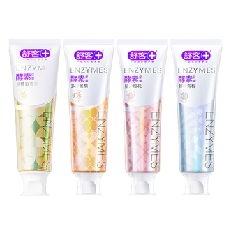 舒客美白酵素牙膏含氟防蛀酵素牙膏120g*4支亮白牙齿去黄去渍（新老包装随机发）
