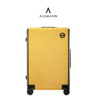 Alumann  纯PC拉杆箱抗摔出国用A-9711K黄色；28寸