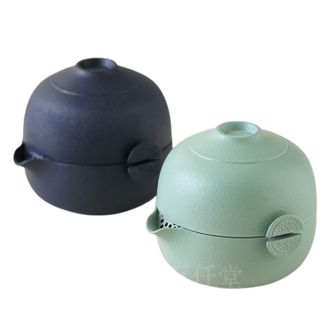万仟堂茶具 快客杯 旅行茶具套装 便携包 天地好合03 湖绿釉