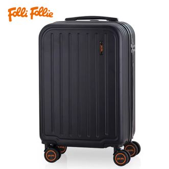 Folli Follie  20英寸时尚轻便竖条纹拉杆箱  FF-Y101A  黑色/绿色