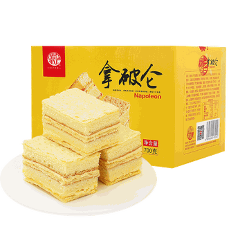 稻香村  拿破仑蛋糕700g奶油千层奶油原味