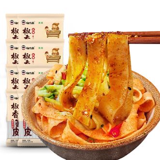 嗨吃家  面皮口感清爽不油腻 红油椒香面皮袋装120g*10袋（非明星版）