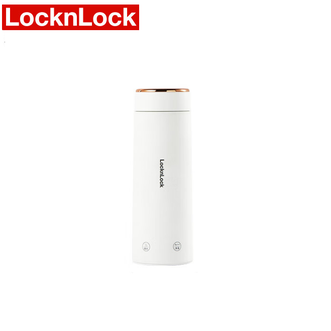乐扣乐扣/Lock&amp;Lock  便携式烧水壶旅行电热水壶加热水杯居家烧水杯外出烧水壶 330ml容量  白色