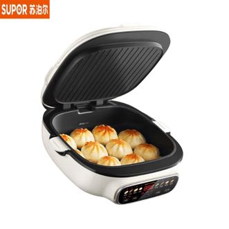 苏泊尔（SUPOR）  电饼铛JC2828R21 家用双面加热多功能一体火锅蒸煮煎包烤肉早餐机加深不粘烤盘猛火烹饪 上下盘可拆洗 智能触控