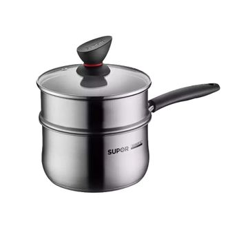 苏泊尔汤锅16cm多用锅304不锈钢奶汤锅复底汤蒸炉灶通用ST16Z3