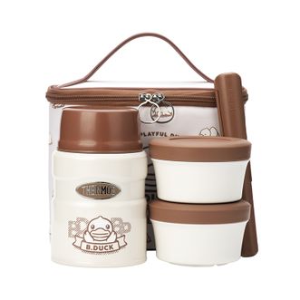 膳魔师（THERMOS）  保温焖烧杯午餐组316L不锈钢带包食物保温罐TCLF-520