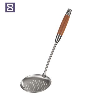 苏拉食光（Salatable）  食品级316L不锈钢铲加厚实木花梨 蒙马特316花梨木漏勺无涂层 SM38A3