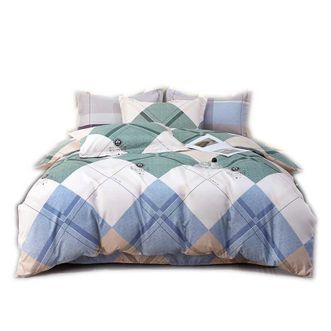 雅鹿  活性优棉四件套 时尚前沿YL4101 床单被罩枕套 单双人床品套件 宿舍可用 1.5/1.8