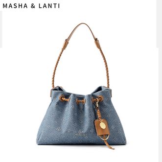 马莎兰缇/MashaLanti  高级感浪琴包秋冬新款女大容量单肩斜挎托特包 M220505B30350C