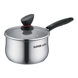 苏泊尔（SUPOR）不锈钢奶锅 复底精致煮锅面锅16cm 电磁炉明火通用小汤锅 ST16Z1