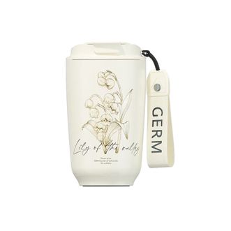 格沵/germ  铃兰摩卡咖啡杯 翻盖咖啡保温水杯便携车载杯子316不锈钢内胆  400ml