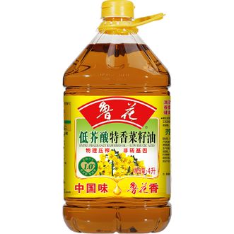 鲁花  食用油 低芥酸 非转基因物理压榨 特香菜籽油 4L*1瓶