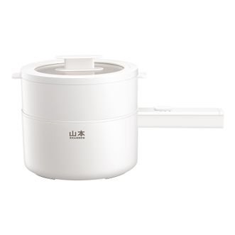 山本/SHANBEN  电煮锅1.6L多功能锅电火锅电炒锅蒸锅蒸煮煎烤涮电热锅/S-ZG203