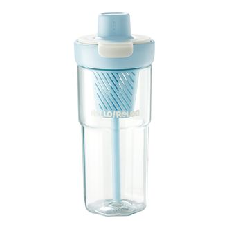 物生物  水杯650ML大容量Tritan塑料杯运动学生带吸管咖啡杯带茶滤JV012406-0650-LS青韵