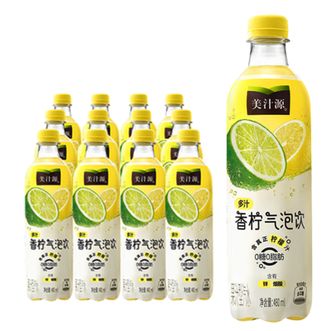 可口可乐  美汁源  香柠气泡饮 480ml 零糖12瓶