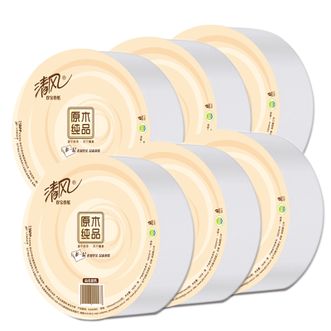 清风  原木纯品3层180米/卷*1 *6珍宝卷纸BJOOABO
