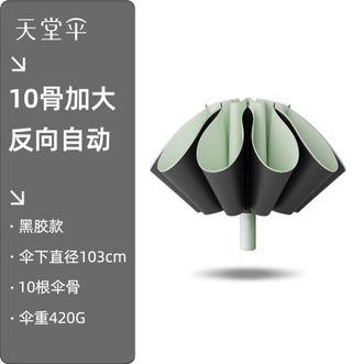 天堂伞 全自动阳伞三折 防晒防紫外线便携折叠反向晴女男 鳄梨绿 天堂伞 全自动阳伞三折 防晒防紫外线便携折叠反向晴女男 鳄梨绿