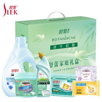 舒蕾/Slek  小苍兰清新净透六件套装香氛多效浓缩洗衣凝珠洗衣液爆炸盐洗衣皂套装 持久留香